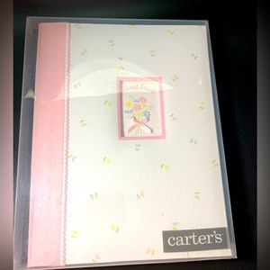 COPY - Carters Baby’s First Record Book Unused Pink Sweetheart Girl Flowers Bows